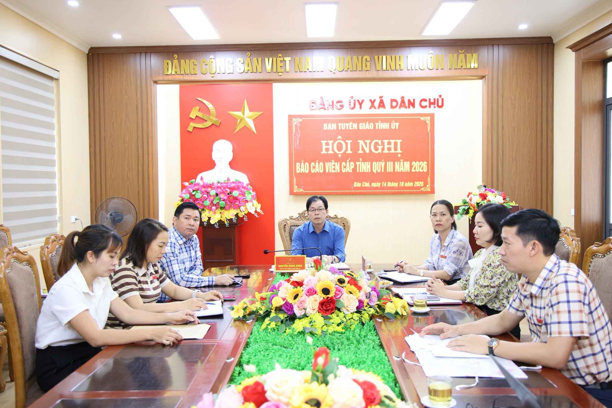 XÃ DÂN CHỦ THAM DỰ HỘI NGHỊ BÁO CÁO VIÊN CẤP TỈNH QUÝ III NĂM 2026