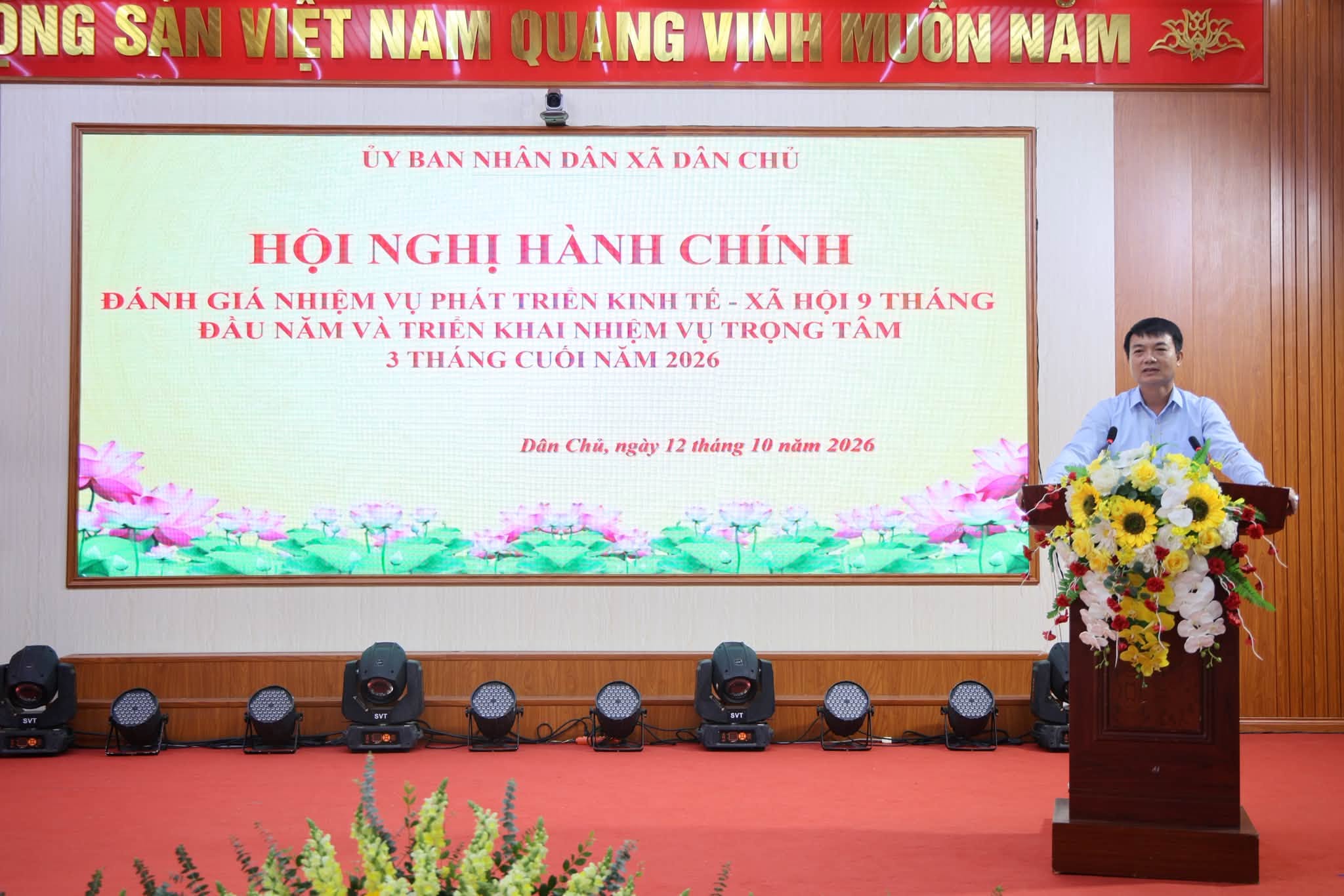 UBND XÃ DÂN CHỦ TỔ CHỨC PHIÊN HỌP HÀNH CHÍNH THÁNG 9 NĂM 2026
