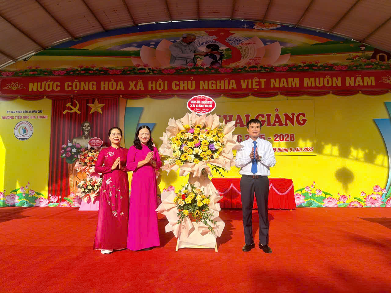 Trường tiểu học Gia Thanh tưng bừng tổ chức lễ khai giảng năm học 2025 - 2026