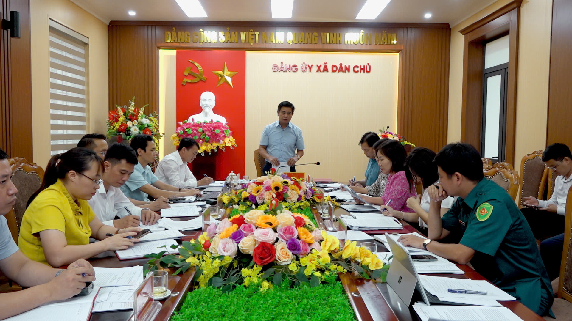 Đảng uỷ xã Dân Chủ tổ chức Hội nghị Ban chấp hành Đảng bộ phiên tháng 9