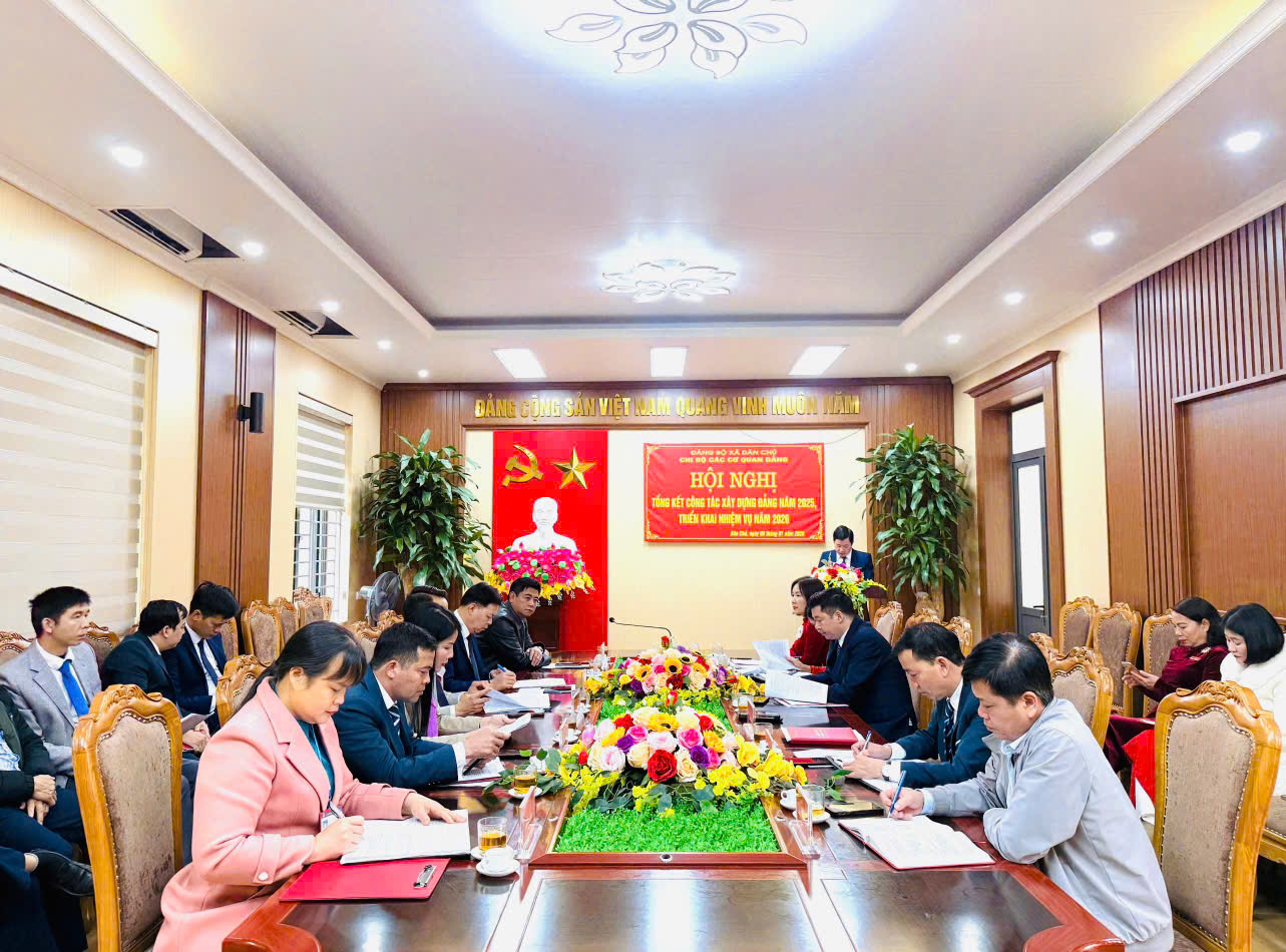 Chi bộ các cơ quan Đảng xã Dân Chủ tổ chức hội nghị tổng kết công tác xây dựng Đảng và triển khai nhiệm vụ năm 2026.