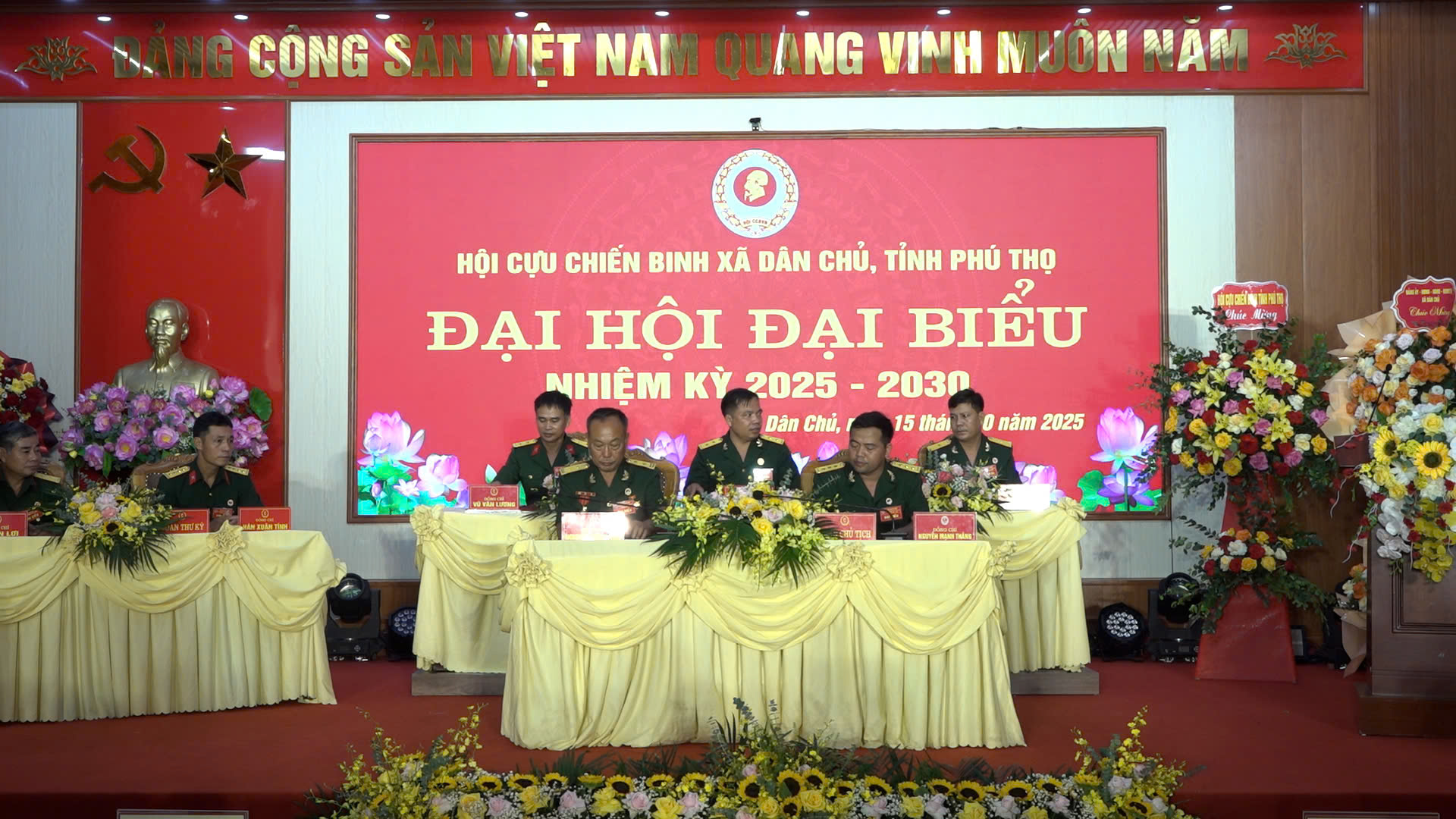 Đại hội đại biểu Hội Cựu chiến binh xã Dân Chủ nhiệm kỳ 2025 -2030 thành công tốt đẹp