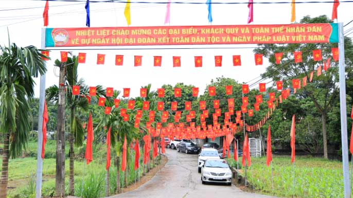 Khu dân cư số 7 (Trị Quận cũ), xã Dân Chủ tưng bừng Ngày hội Đại đoàn kết toàn dân tộc